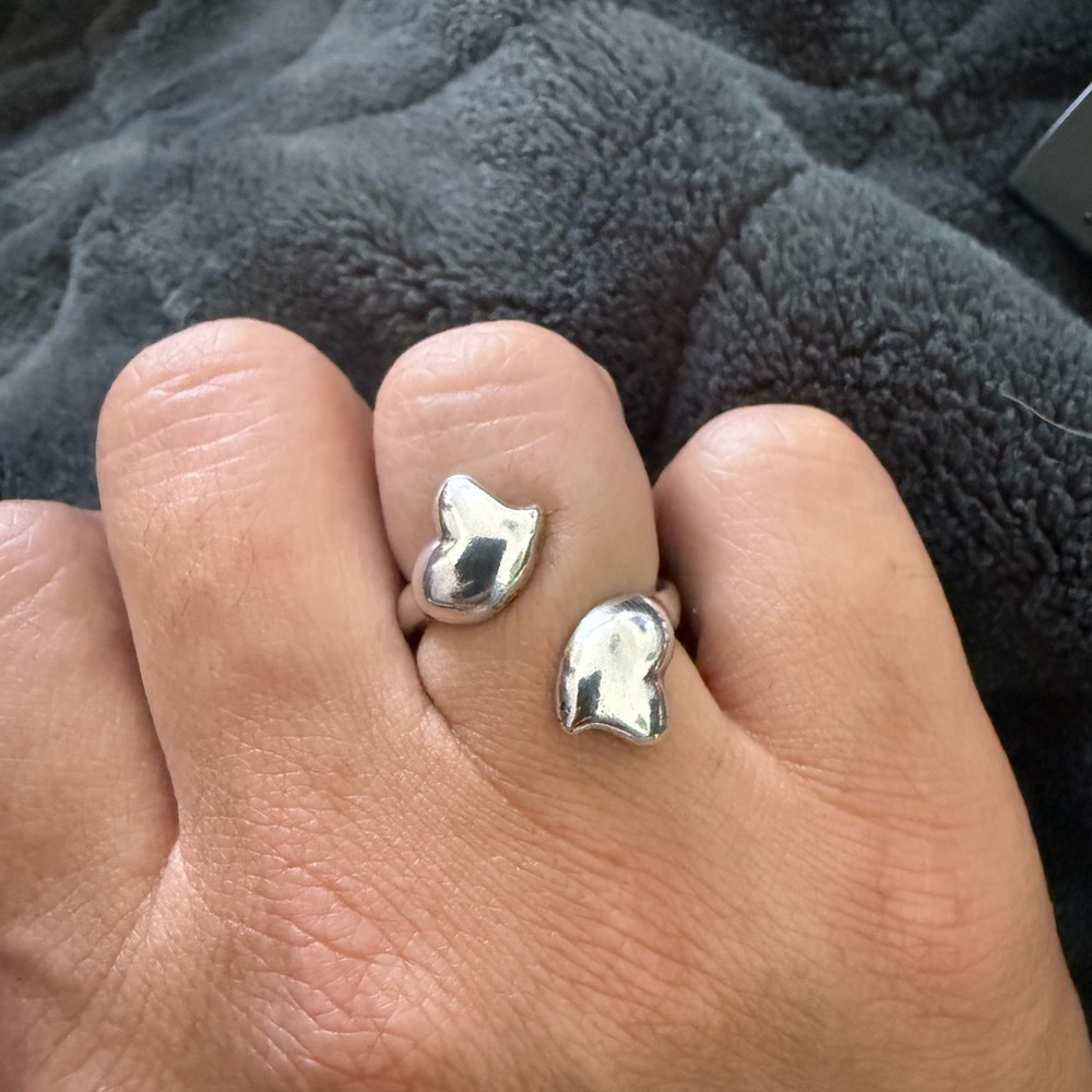 UNO de 50 Heart Silver Ring